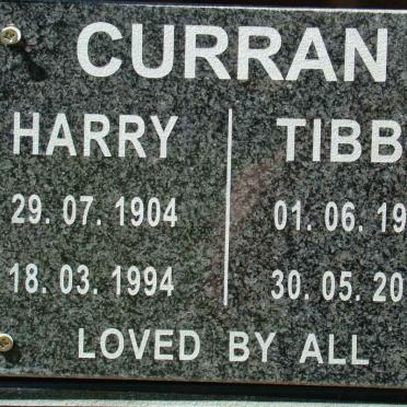 CURRAN Harry 1904-1994 &amp; Tibby 1909-2004