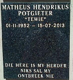 POTGIETER Matheus Hendrikus 1952-2013