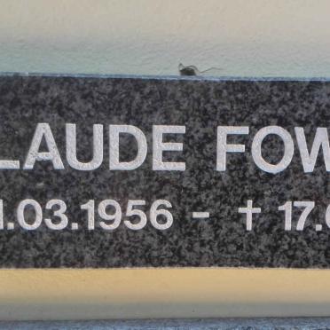 FOWELS Claude 1956-2013