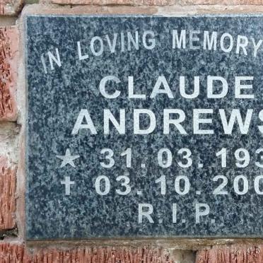 ANDREWS Claude 1933-2004