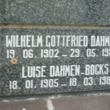 DAHMEN Wihelm Gottfried 1902-1989 &amp; Luise BOCKS 1905-1988