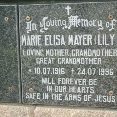 MAYER Marie Elisa 1916-1996