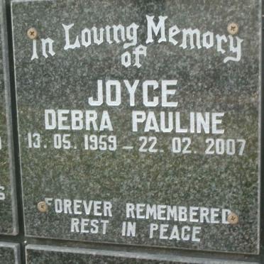 JOYCE Debra Pauline 1959-2007