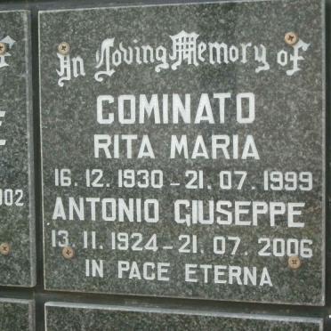 COMINATO Antonio Giuseppe 1924-2006 &amp; Rita Maria 1930-1999