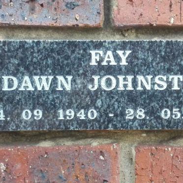 JOHNSTON Fay Dawn 1940-2012