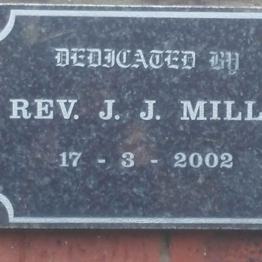 4. Dedicated by Rev J.J. MILLS