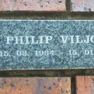 VILJOEN Philip 1934-2000