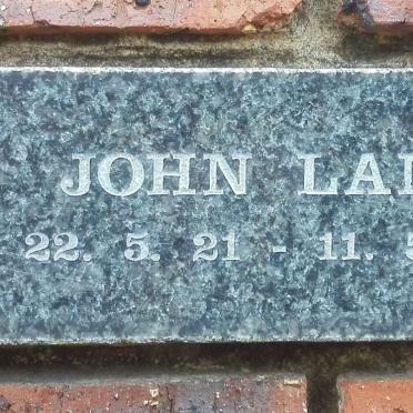 LANE John 1921-1999