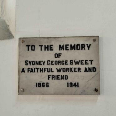 SWEET Sydney George 1868-1941