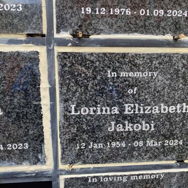 JAKOBI Lorina Elizabeth 1954-2024