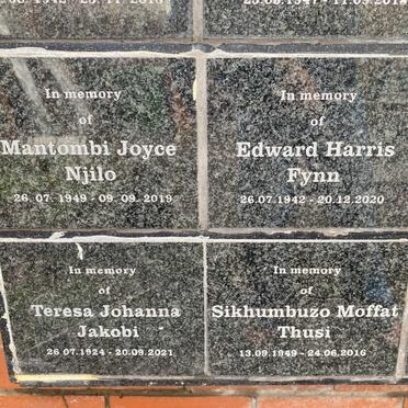NJILO Mantombi Joyce 1949-2019 :: FYNN Edward Harris 1942-2020 :: JAKOBI Teresa Johanna 1924-2021 :: THUSI Sikhumbuzo Moffat 1949-2016