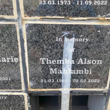 MAHLAMBI Themba Alson 1963-2022