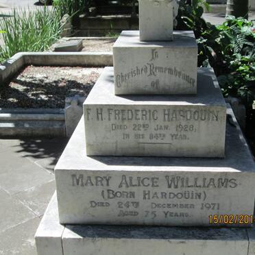 HARDOUIN F.H. Frederic -1928 :: WILLIAMS Mary Alice nee HARDOUIN -1971