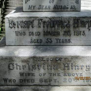 HINEY Bernard Frederick -1915 &amp; Christine -1923