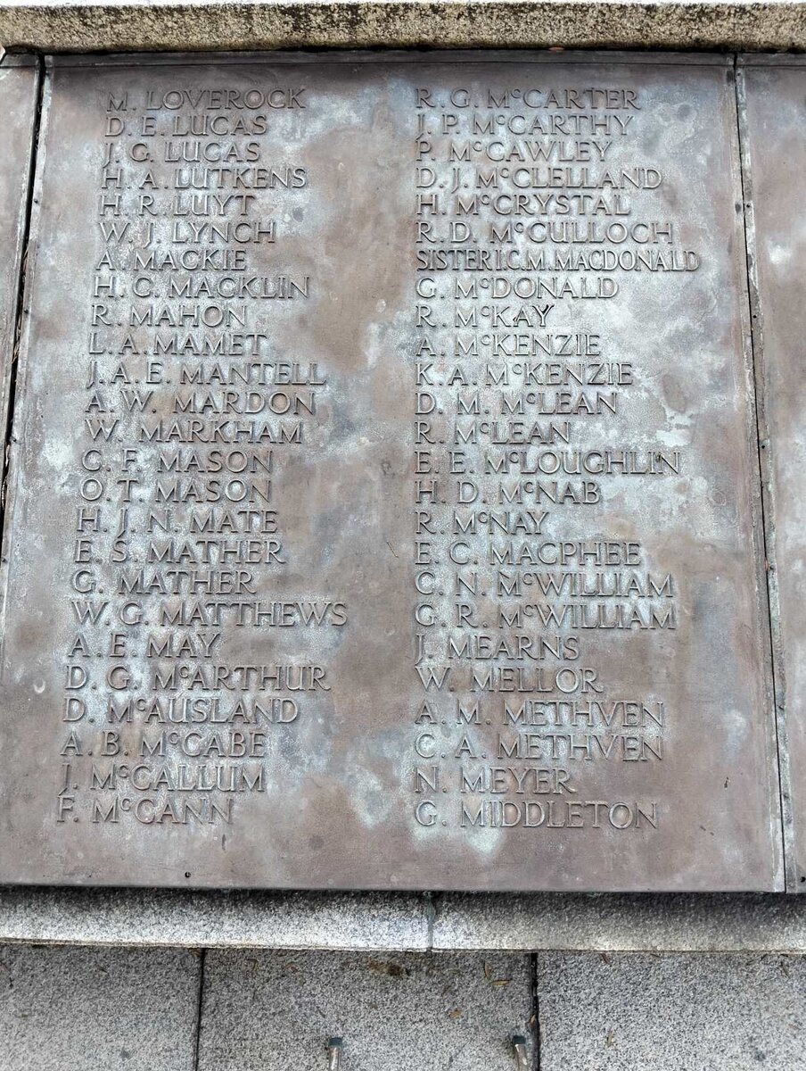 Durban Cenotaph_ 12 :: L - M Surnames