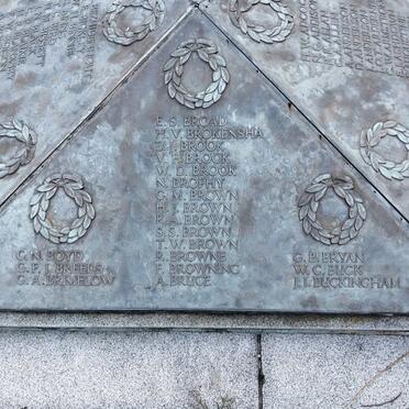 Durban Cenotaph_ 04 :: B - B Surnames