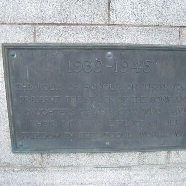 1. Rolls of Honour : WW II : 1939-1945