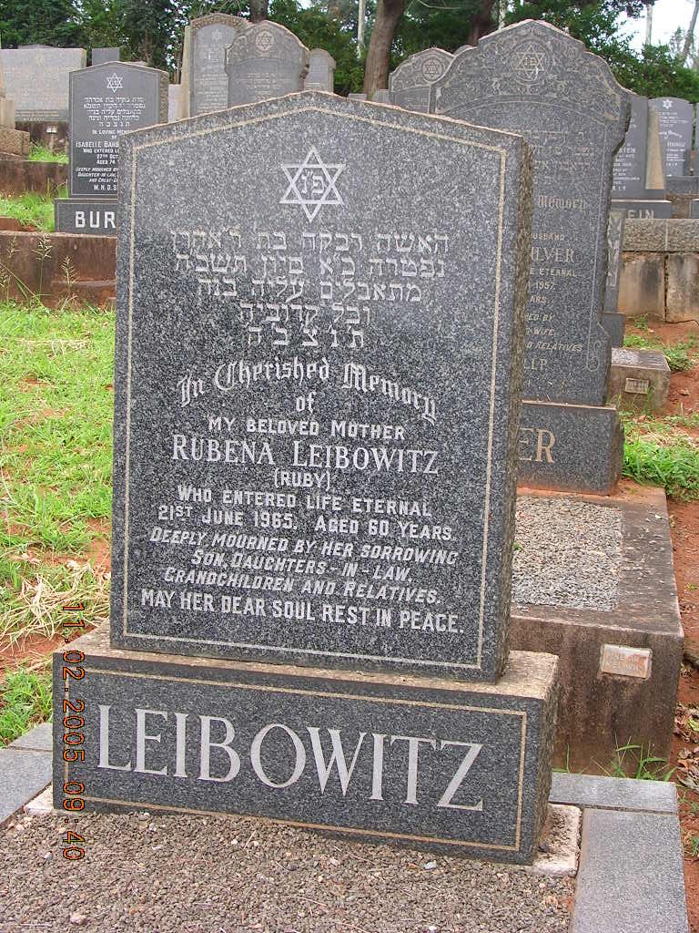 LEIBOWITZ Rubena -1965