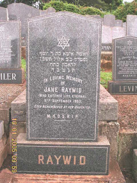 RAYWID Jane -1963