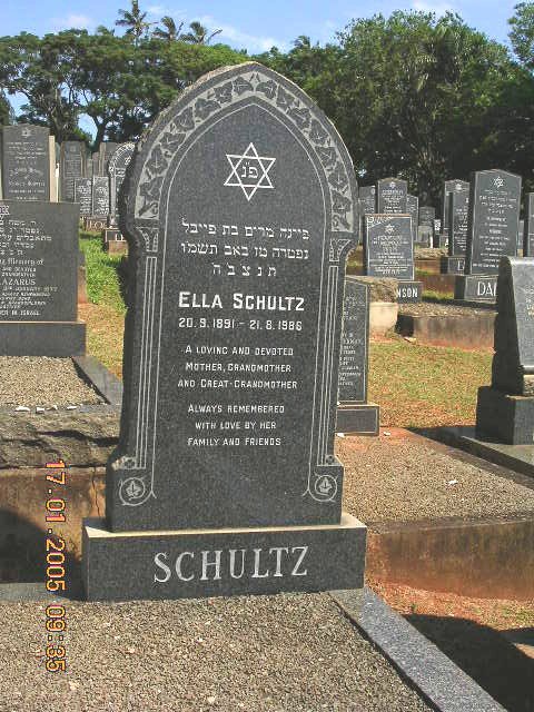 SCHULTZ Ella 1891-1986