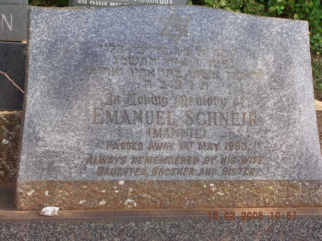 SCHNEIR Emanuel -1963