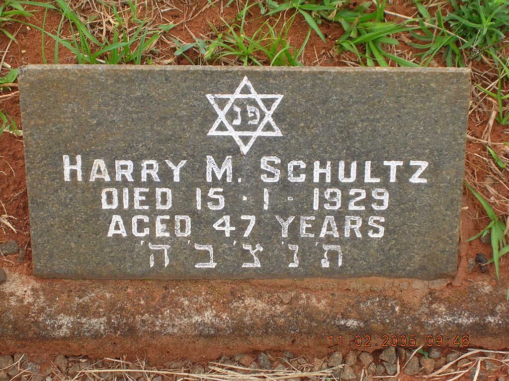 SCHULTZ Harry M. -1929