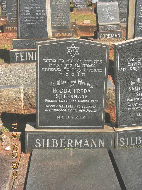 SILBERMANN Hodda Freda -1979