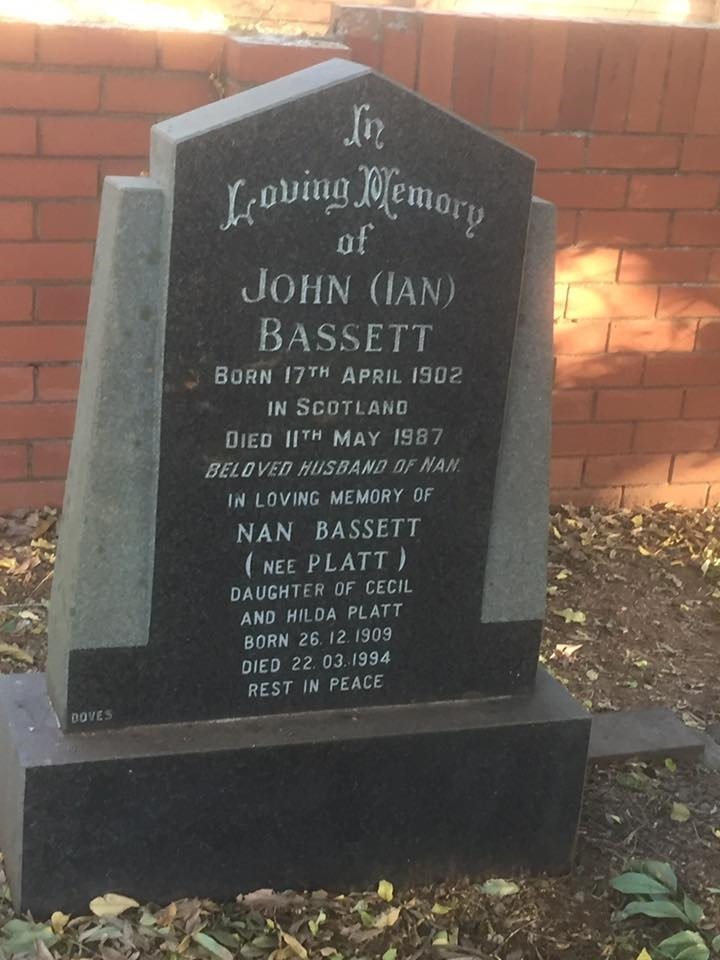 BASSETT John 1902-1987 &amp; Nan PLATT 1909-1994