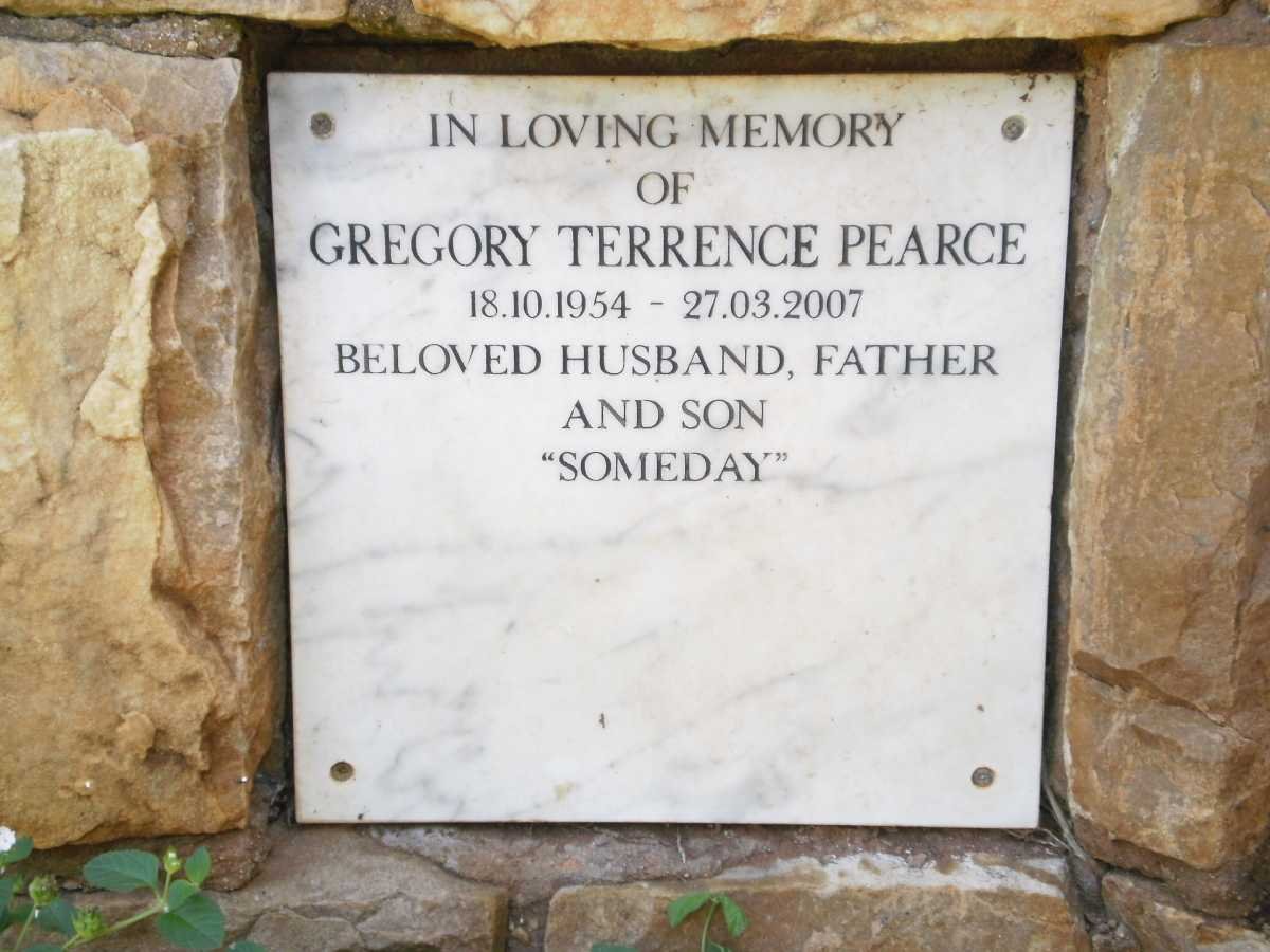 PEARCE Gregory Terrence 1954-2007