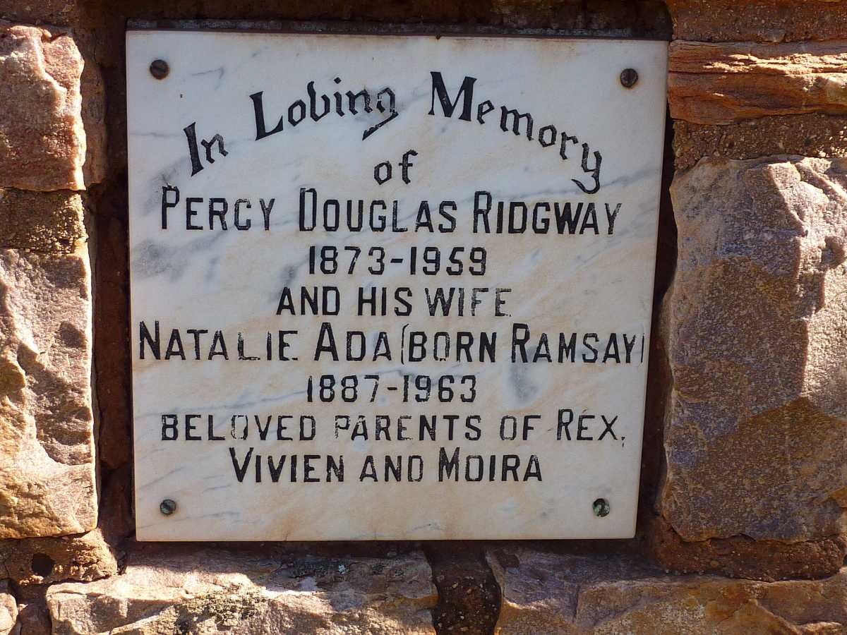 RIDGWAY Percy Douglas 1873-1959 &amp; Natalie Ada RAMSAY 1887-1963