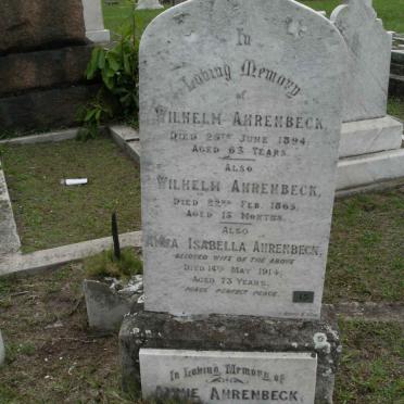 AHRENBECK Wilhelm -1894 :: AHRENBECK Anna Isabella -1914