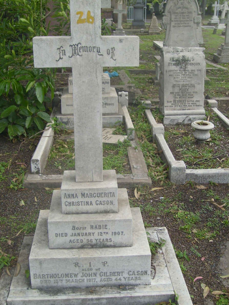 CASON Batholomew John Gilbert -1917 &amp; Anna Marguerita Christina RABIE -1907