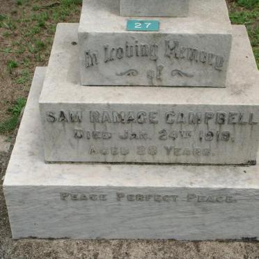 CAMPBELL Sam Ramage -1919