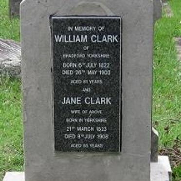 CLARK William 1822-1903 &amp; Jane 1823-1908 :: CLARK Ann -1947