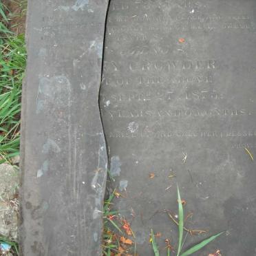 CROWDER Samuel -1867 :: CROWDER Mary -1875 :: CROWDER Mary Ann -1862