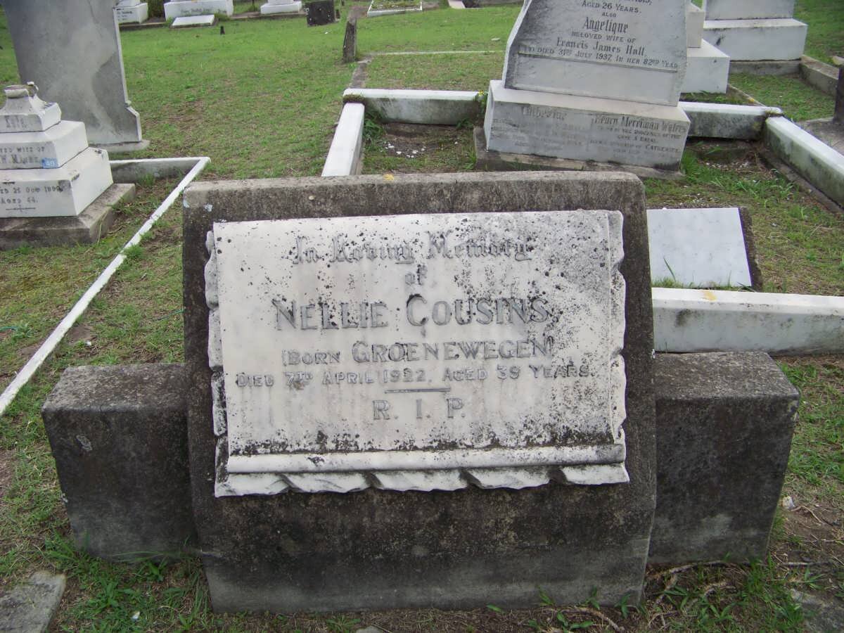 COUSINS Nellie nee GROENEWEGEN -1922