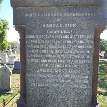 DICK James Moss 1851-1931 & Hannah LEE 1857-1919 :: DICK Stuart Moss 1872-1881 :: DICK James Godfrey 1937-1937 :: PAXTON John -1942 _4