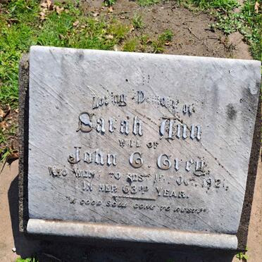 GREY Sarah Ann -1921
