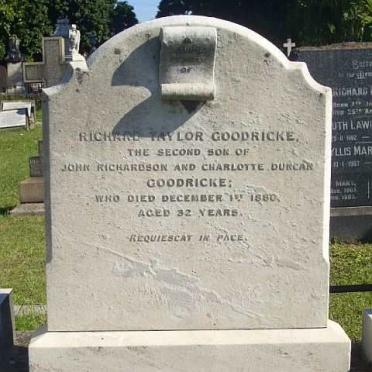 GOODRICKE Richard Taylor 1848-1880