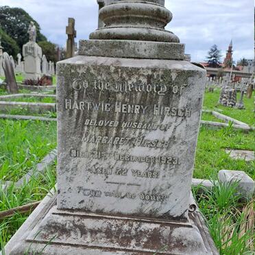 HIRSCH Hartwig Henry -1923 & Margaret -1966