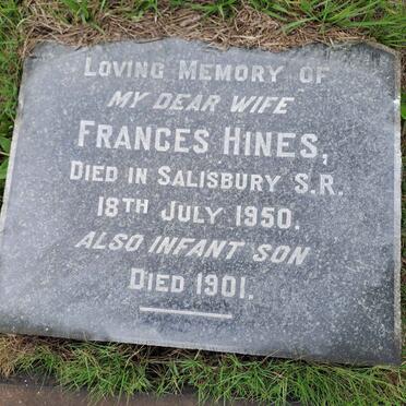 HINES William Alfred -1958 & Frances -1950 :: HINES Infant Son -1901 _3