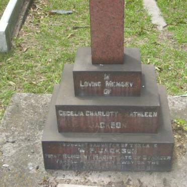 JACKSON Cecelia Charlotte Kathleen -? :: GRANT I.L.M.E. -1921