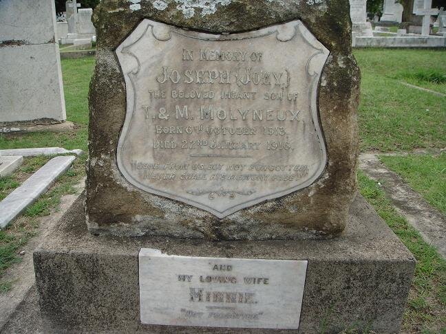 MOLYNEUX Joseph 1913-1916 :: MOLYNEUX Minnie