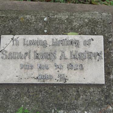 MASTERS Samuel Louis A. -1920