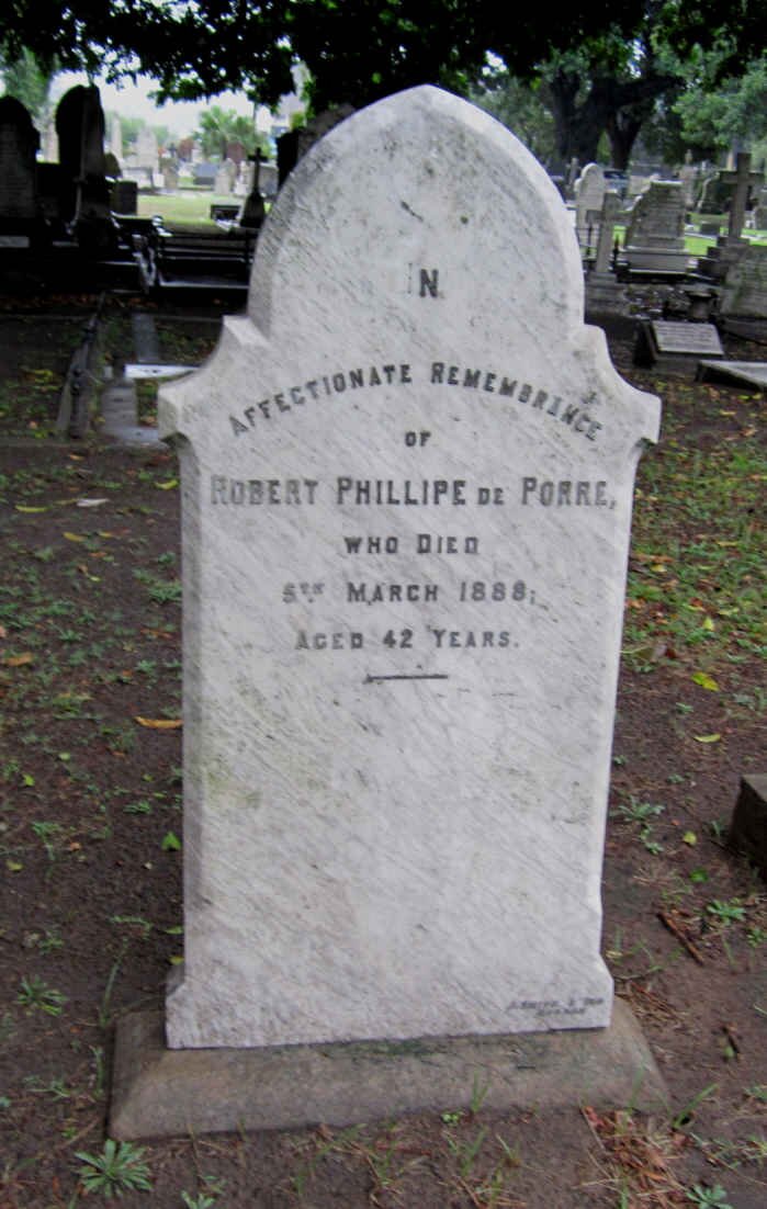 PORRE Robert Phillipe, de -1888