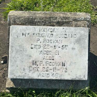 POOVAN P. -1950 :: POOVAN M.P. -1972