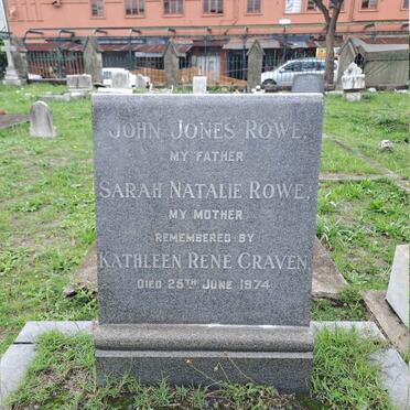 ROWE John Jones & Sarah Natalie :: CRAVEN Kathleen Rene -1974