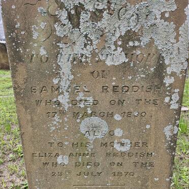 REDDISH Eliza Anne -1870 :: REDDISH Samuel -18?0 