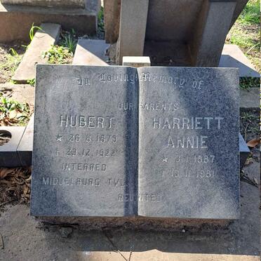 ROBERTSON Hubert 1879-1922 & Harriett Annie 1887-1981