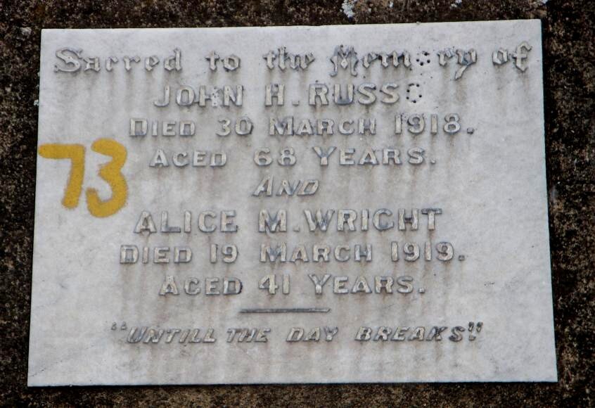 RUSSO John H. -1918 :: WRIGHT Alice M. -1919